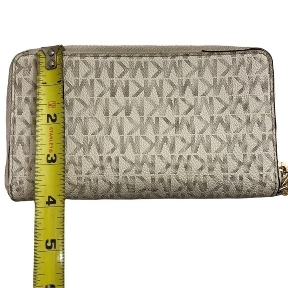 Michael kors white signature mk wristlet wallet clutch bag - Picture 2 of 16